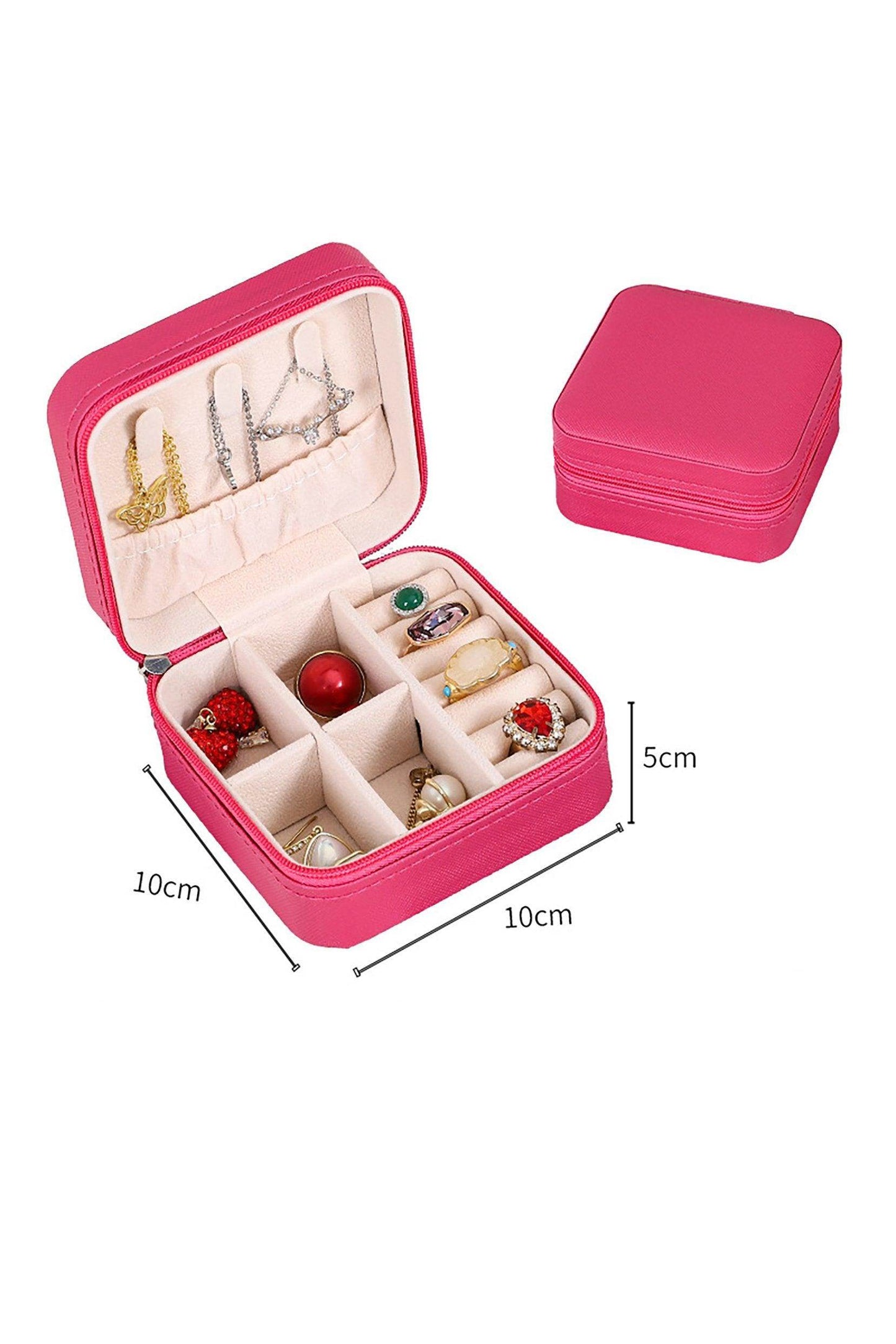 Girls Small Leather Jewelry Boxes for Travel CGF0270 (Set of 1 pcs) - COCOMELODY