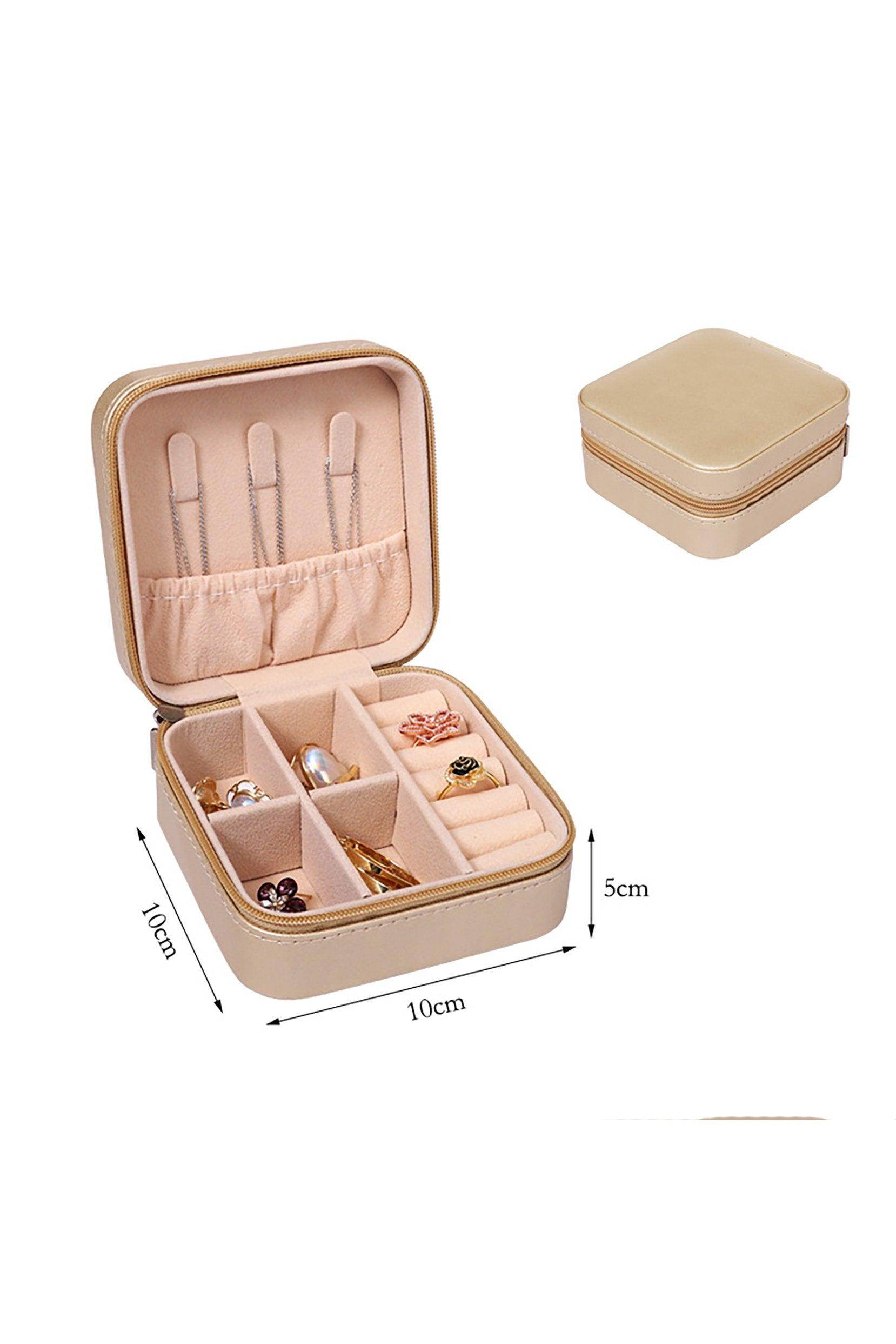 Girls Small Leather Jewelry Boxes for Travel CGF0270 (Set of 1 pcs) - COCOMELODY