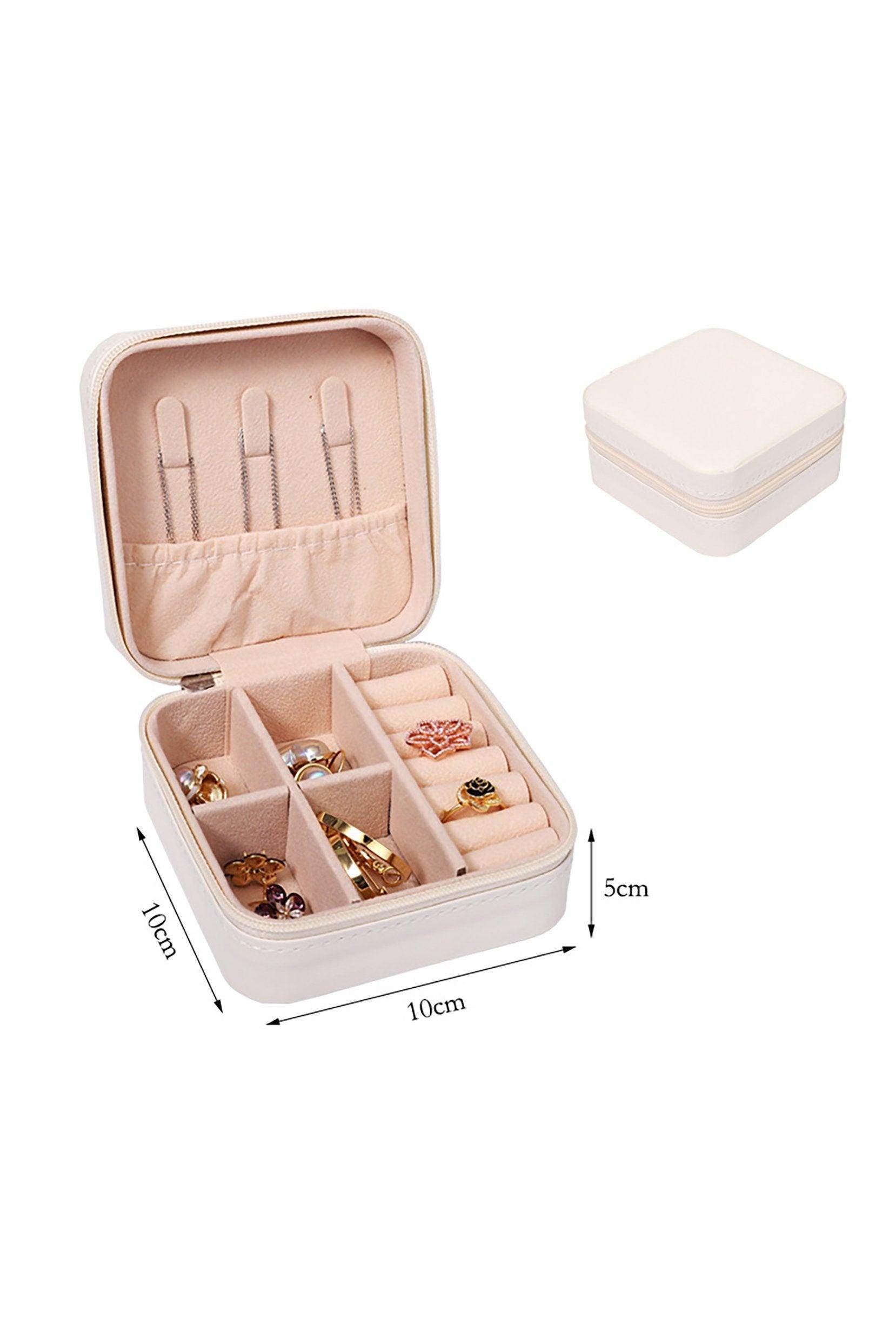 Girls Small Leather Jewelry Boxes for Travel CGF0270 (Set of 1 pcs) - COCOMELODY