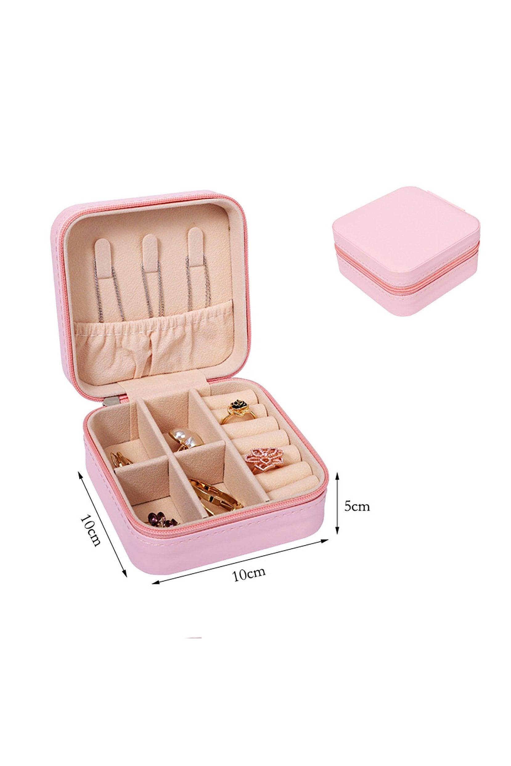 Girls Small Leather Jewelry Boxes for Travel CGF0270 (Set of 1 pcs) - COCOMELODY