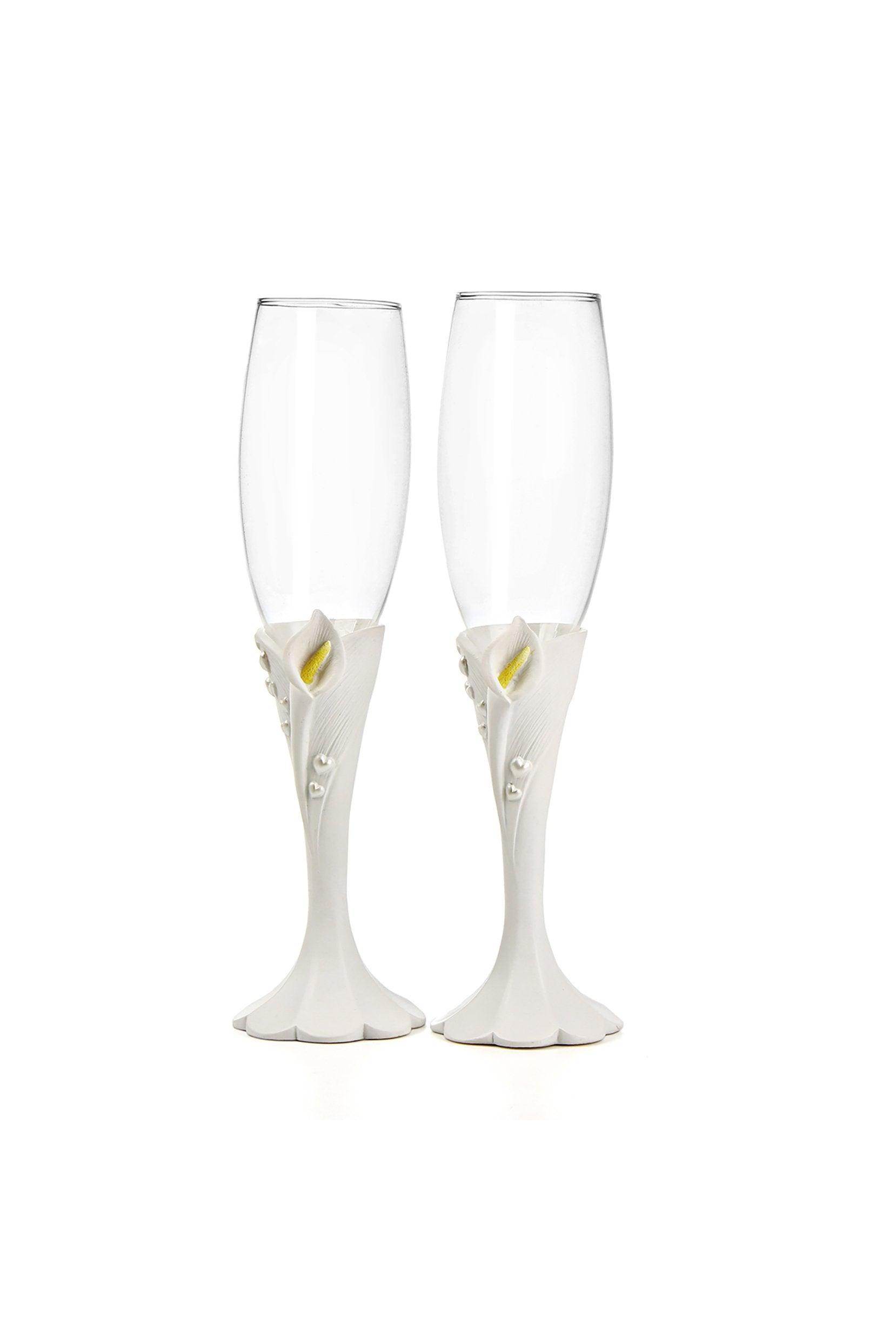 Calla Lily Toasting Flutes CGF0287 (Set of 1 pcs) - COCOMELODY