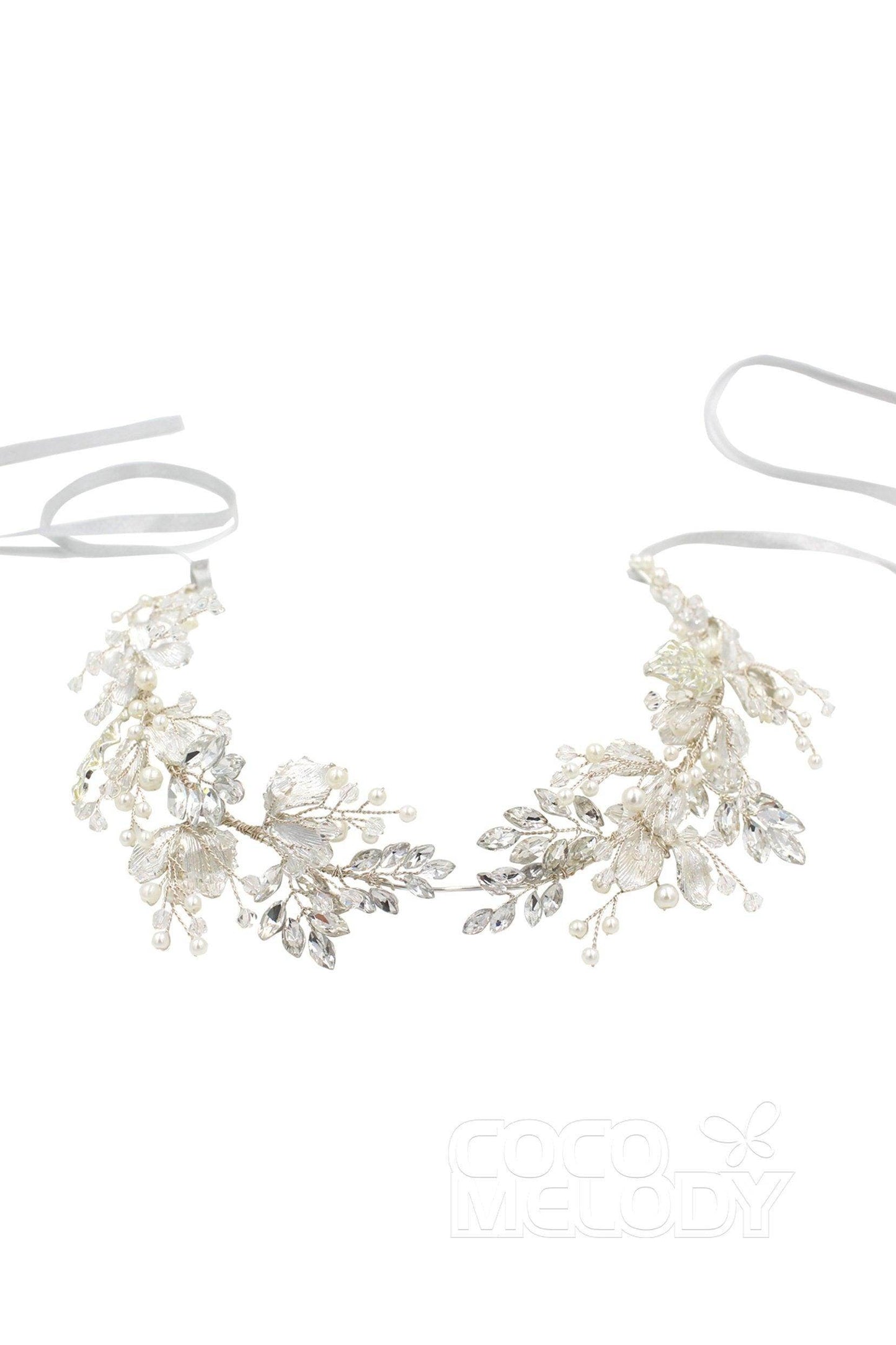Alloy Headbands with Imitation Pearl and Crystals CH0191 - COCOMELODY