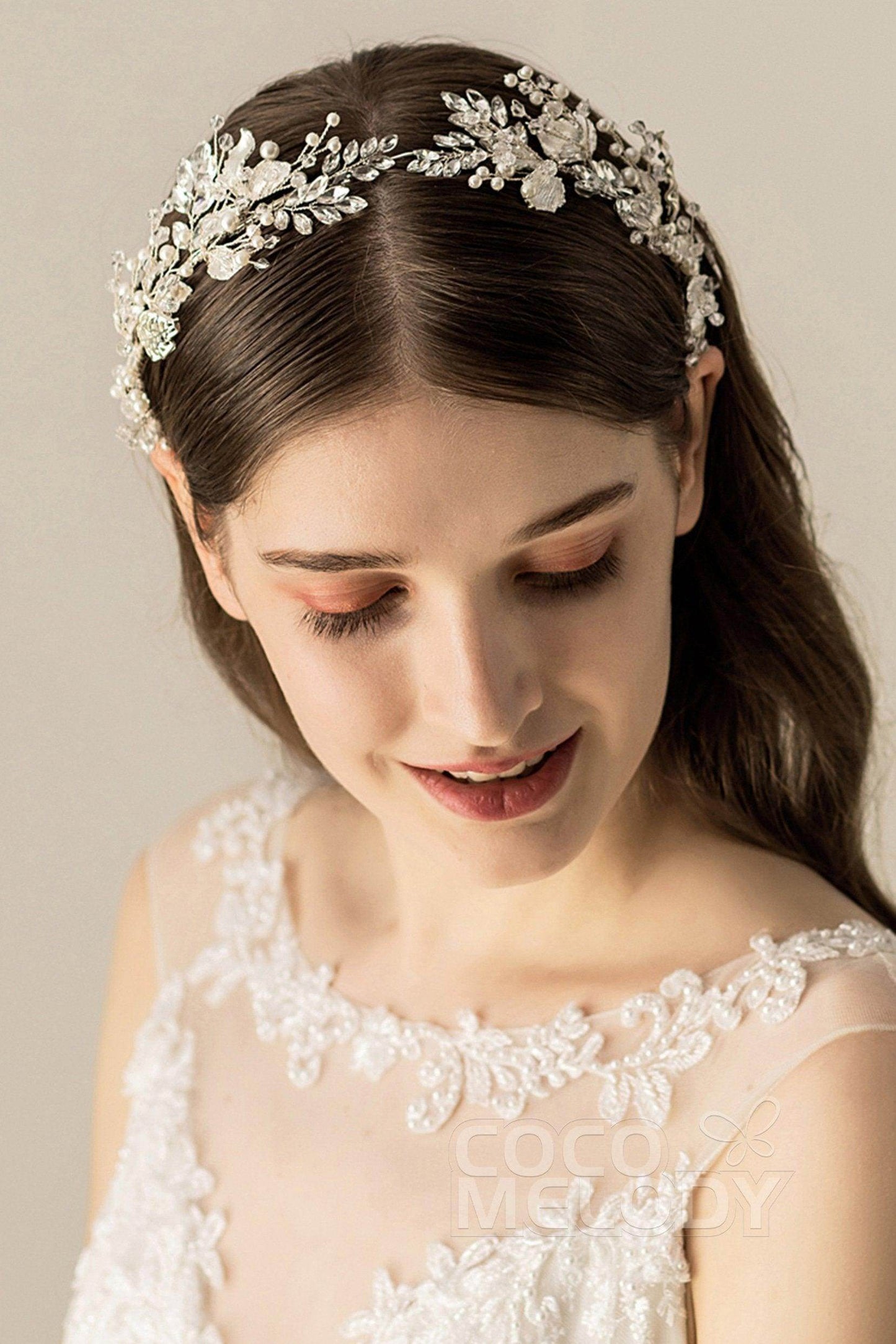 Alloy Headbands with Imitation Pearl and Crystals CH0191 - COCOMELODY