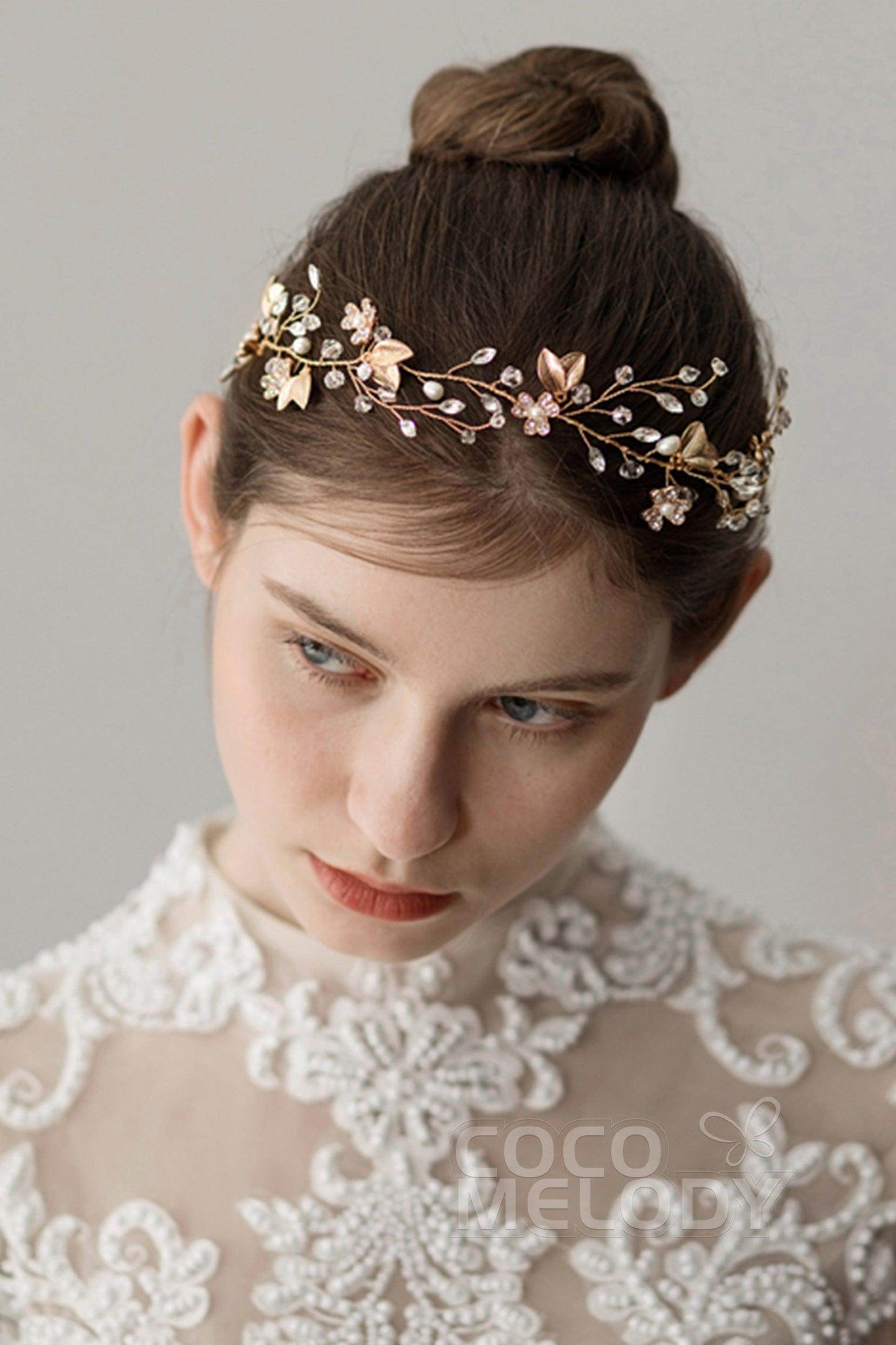 Alloy Headbands with Imitation Pearl and Crystals CH0207 - COCOMELODY