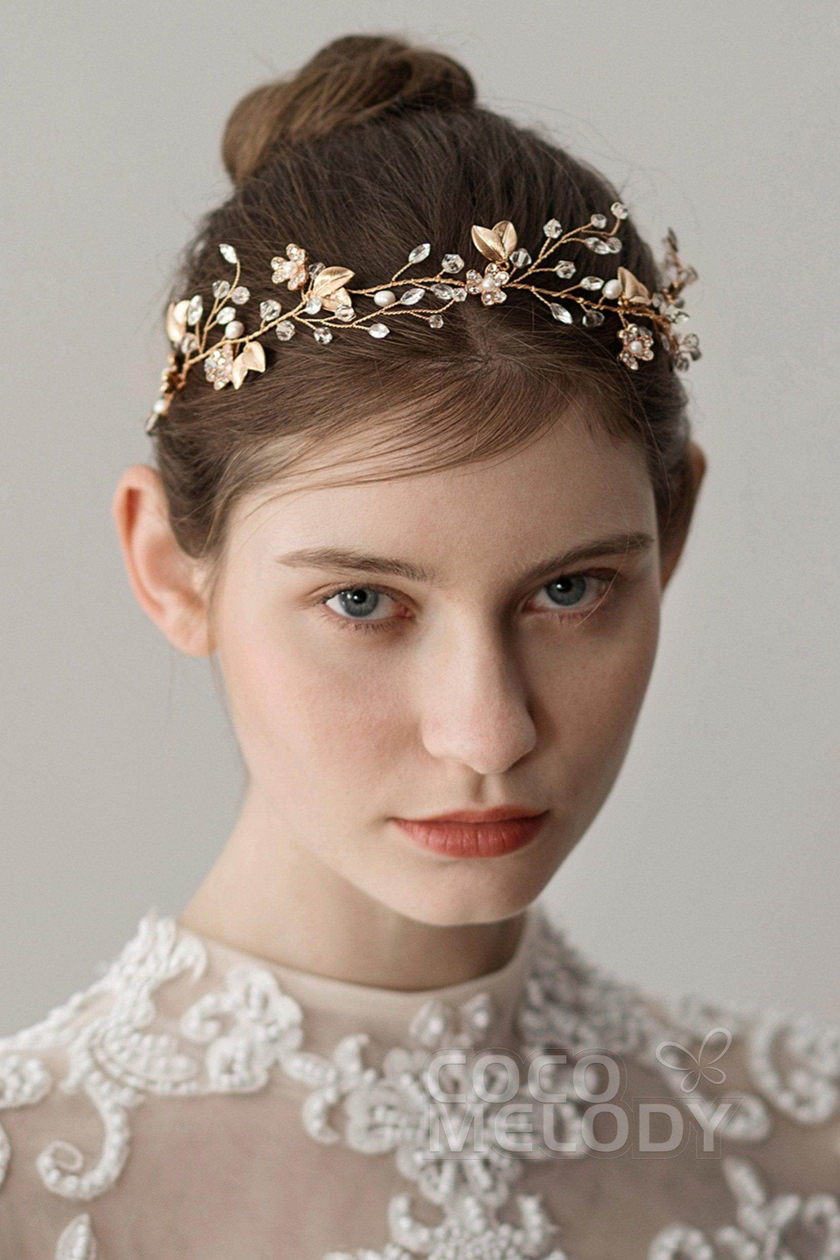 Alloy Headbands with Imitation Pearl and Crystals CH0207 - COCOMELODY
