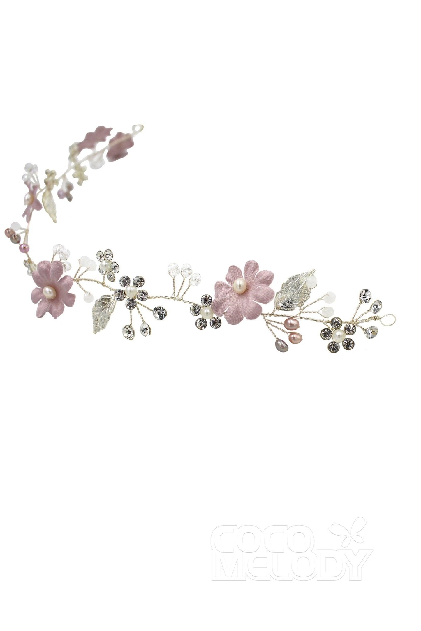 Alloy Headbands with Flower and Crystals CH0209 - COCOMELODY