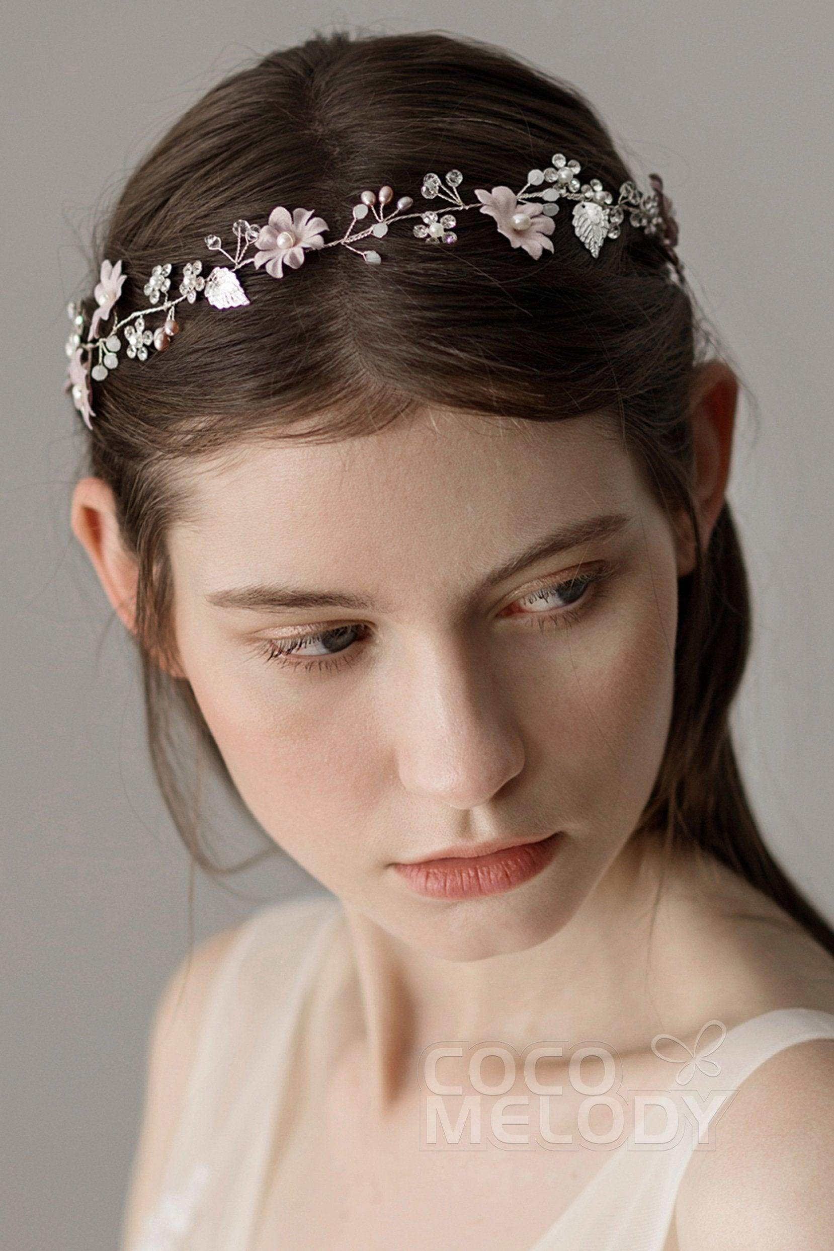 Alloy Headbands with Flower and Crystals CH0209 - COCOMELODY