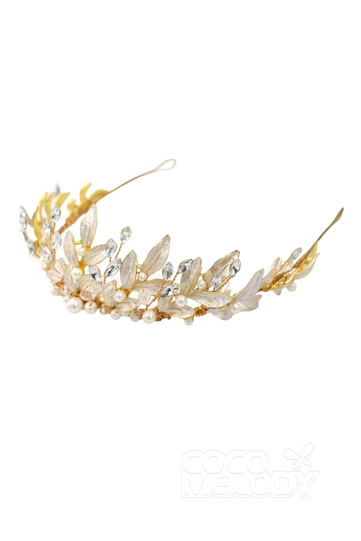 Alloy Tiaras with Imitation Pearl and Crystals CH0217 - COCOMELODY