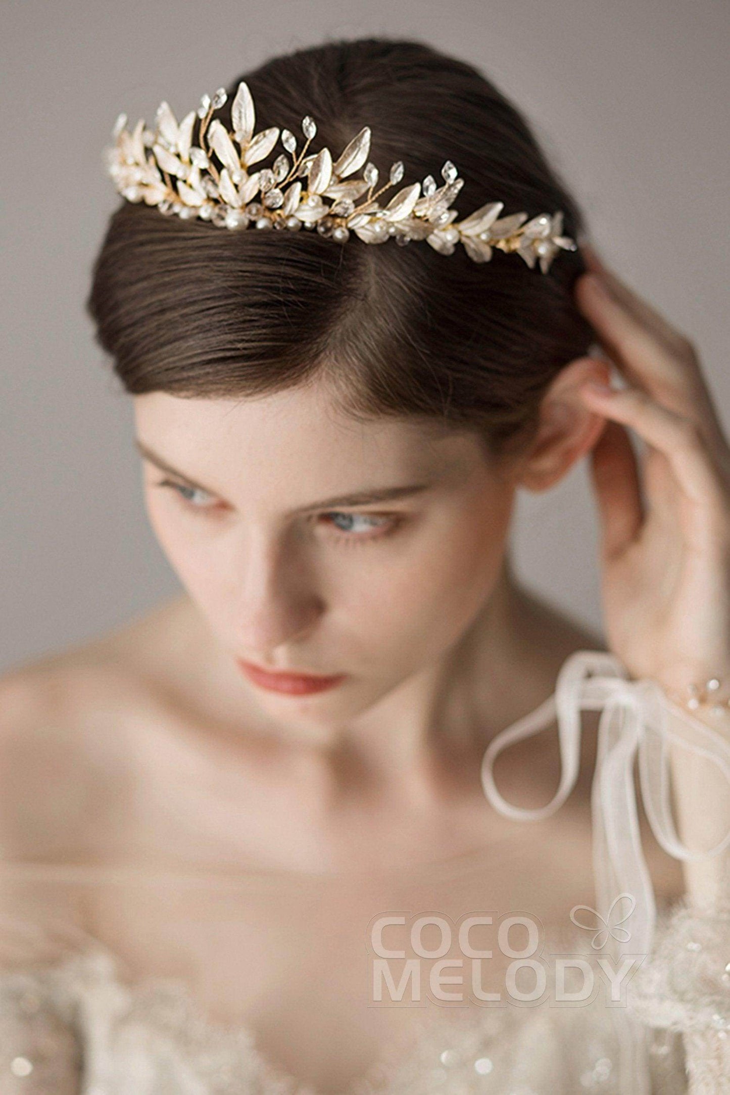 Alloy Tiaras with Imitation Pearl and Crystals CH0217 - COCOMELODY