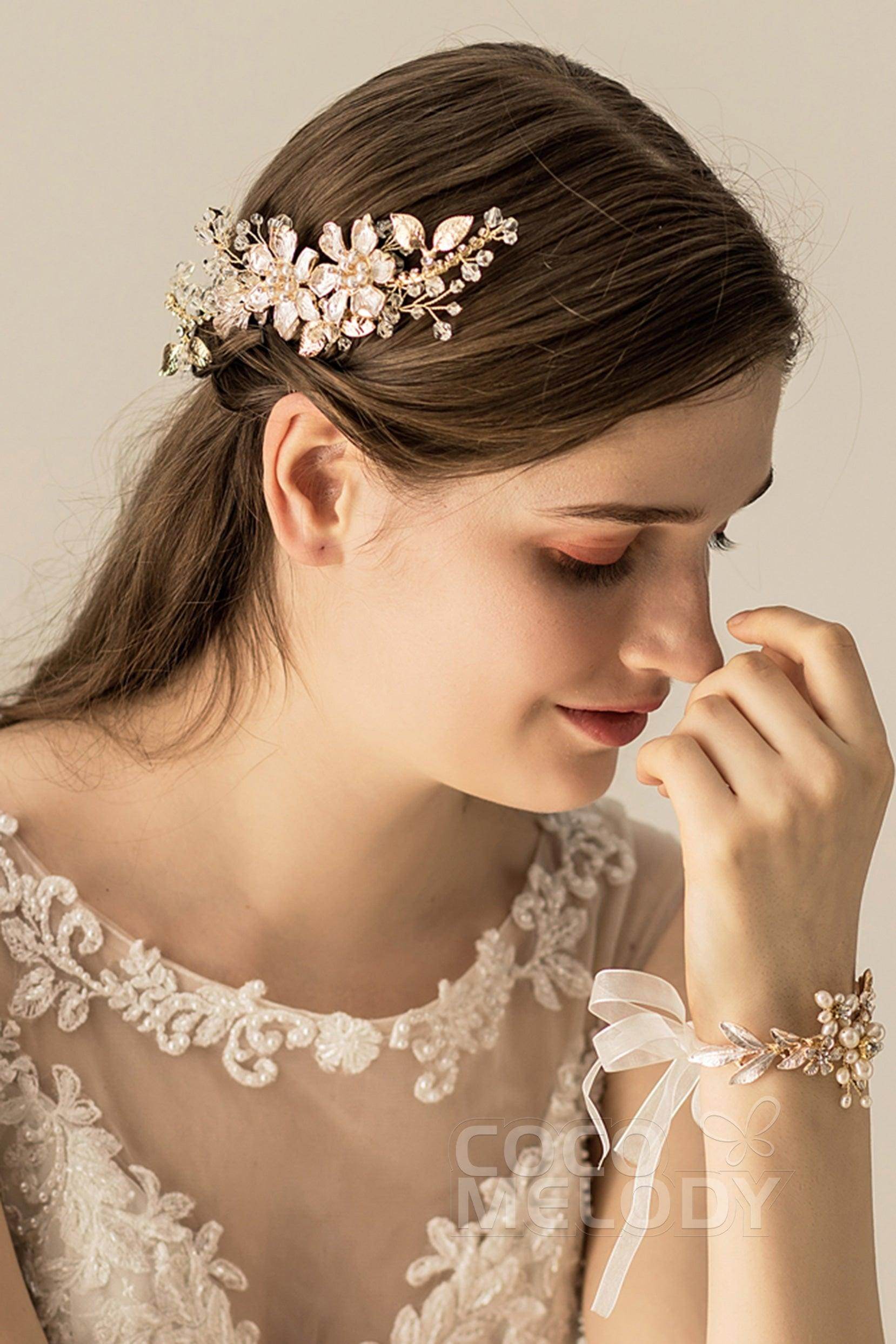 Alloy Hair Combs with Crystals CH0265 - COCOMELODY