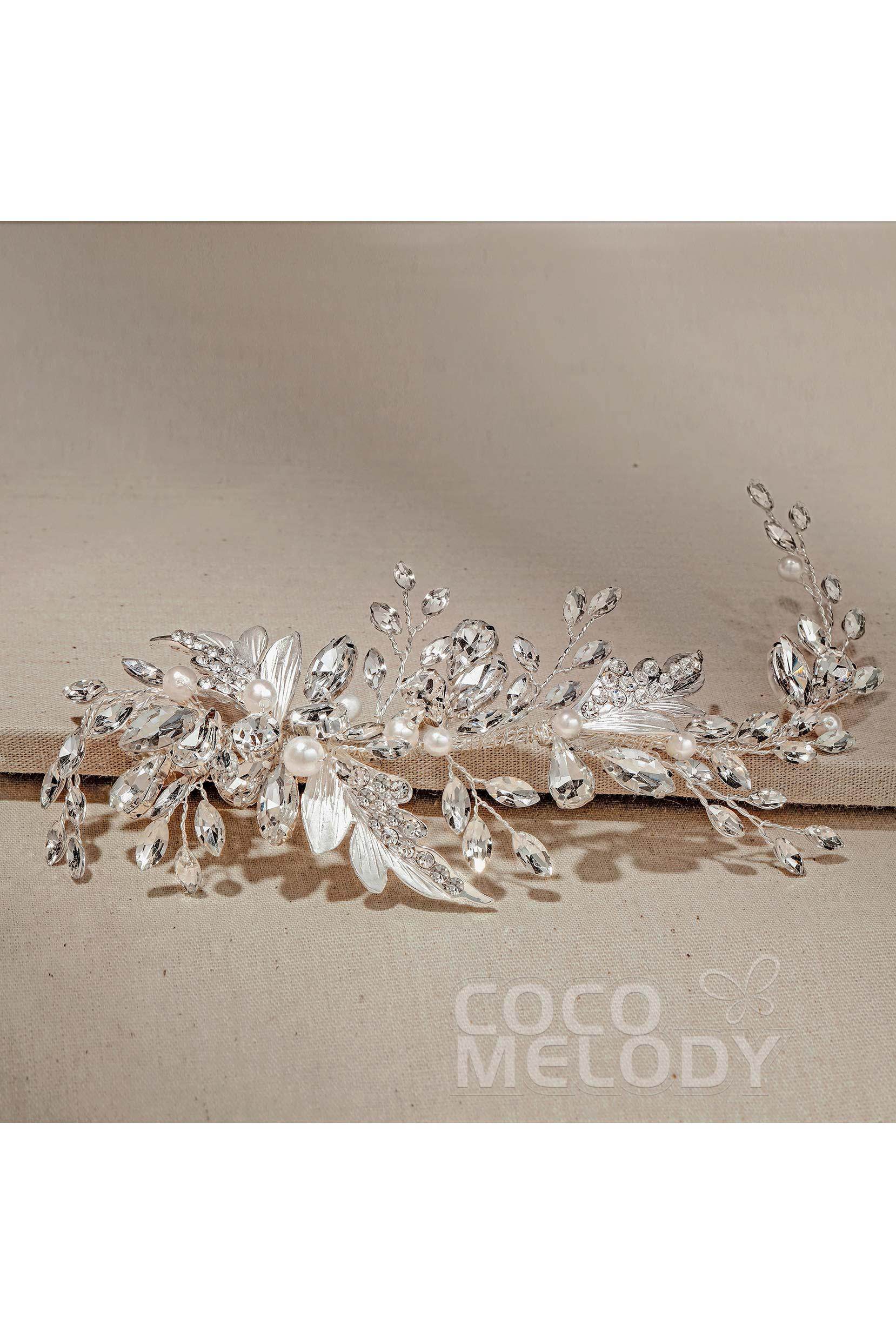 Alloy Headpieces with Imitation Pearl and Rhinestone CH0272 - COCOMELODY