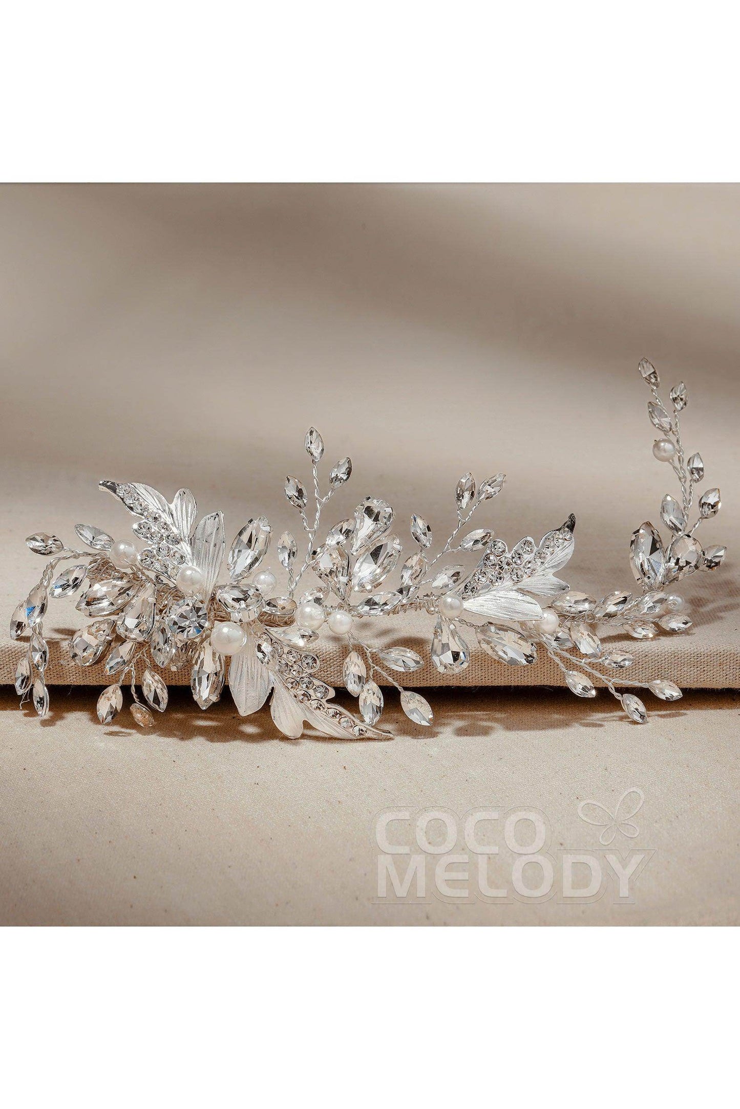 Alloy Headpieces with Imitation Pearl and Rhinestone CH0272 - COCOMELODY