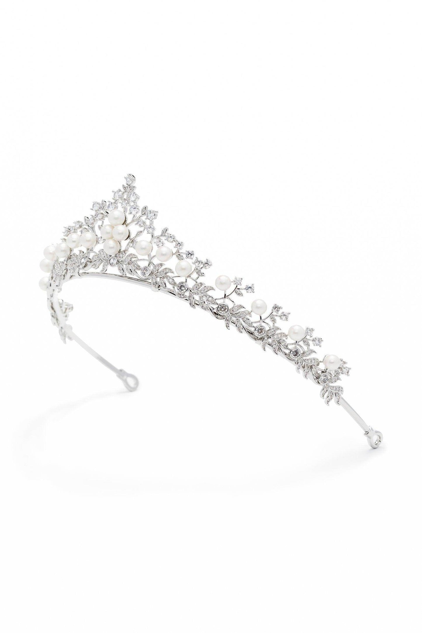 Alloy Tiaras with Imitation Pearl Rhinestone CH0356 - COCOMELODY