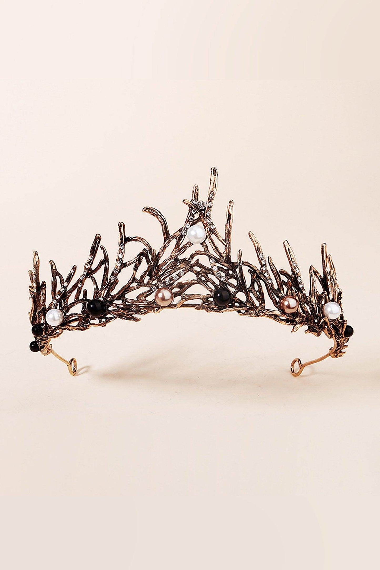Alloy Tiaras with Imitation Pearl Rhinestone CH0392 - COCOMELODY