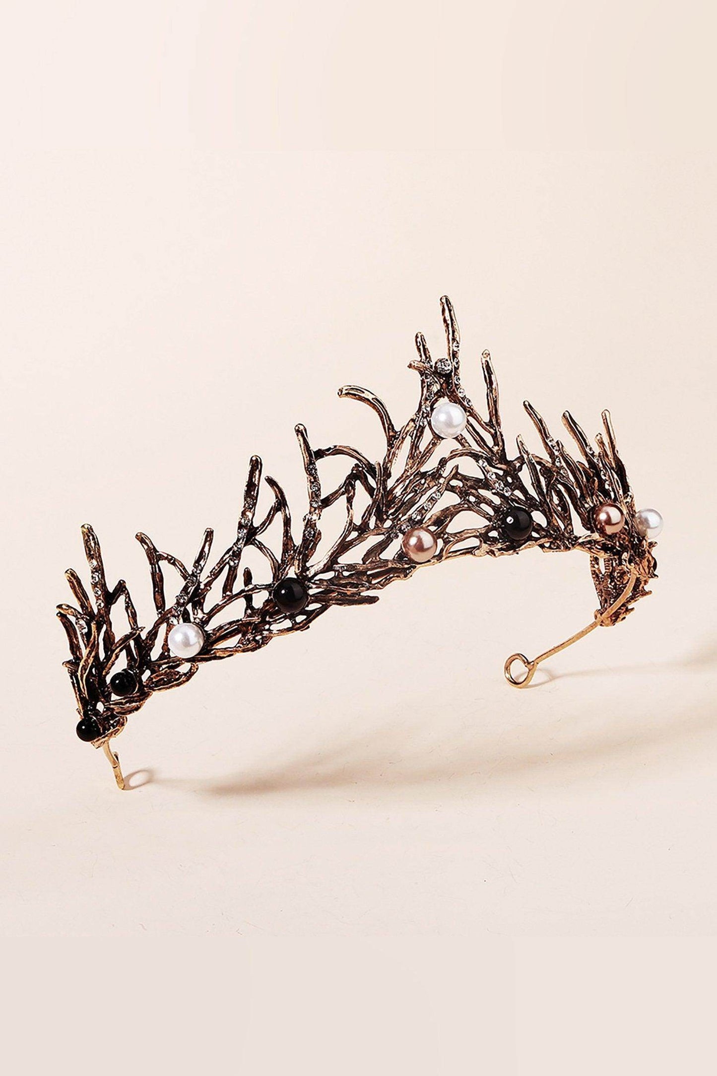 Alloy Tiaras with Imitation Pearl Rhinestone CH0392 - COCOMELODY