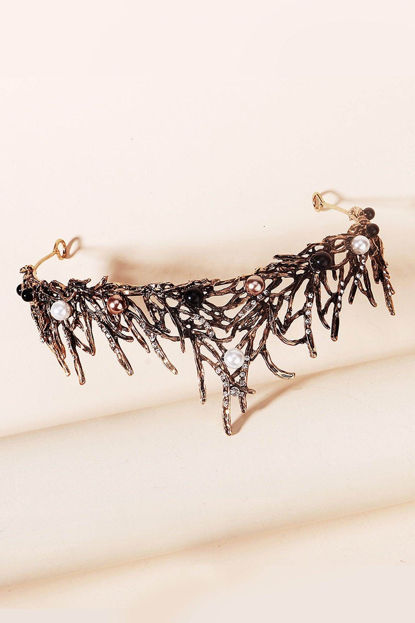 Alloy Tiaras with Imitation Pearl Rhinestone CH0392 - COCOMELODY