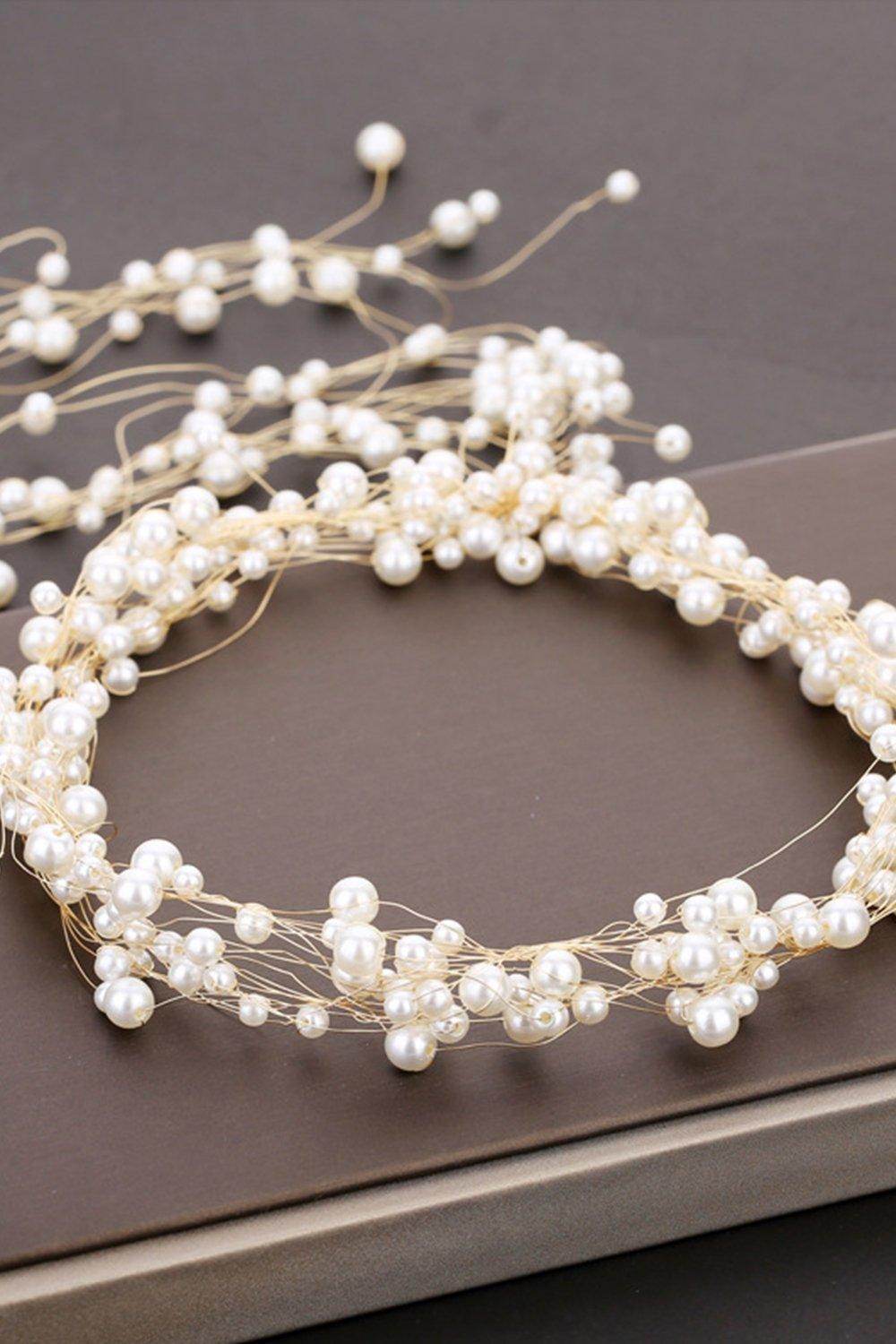 Imitation Pearl Headbands with CH0405 - COCOMELODY