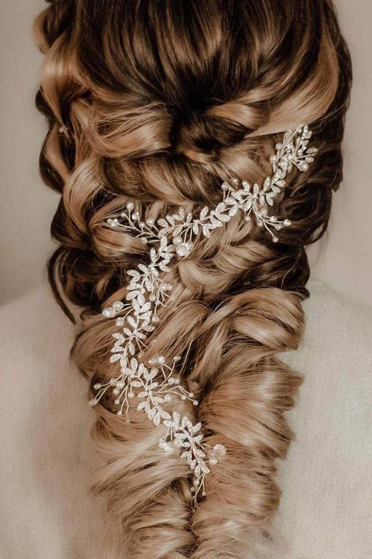 Alloy Headbands with Rhinestone Pearls CH0406 - COCOMELODY
