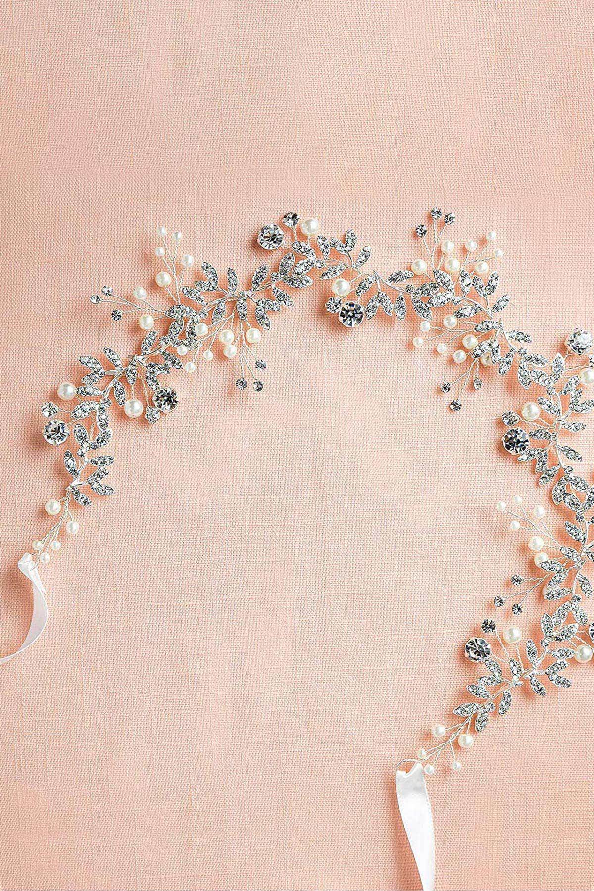 Alloy Headbands with Rhinestone Pearls CH0406 - COCOMELODY
