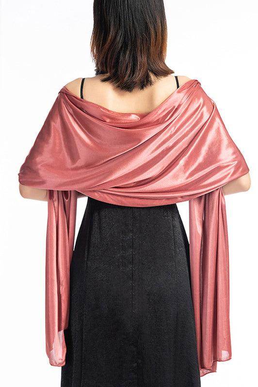 Elastic Silk like Satin Shawl with CJ0099 - COCOMELODY