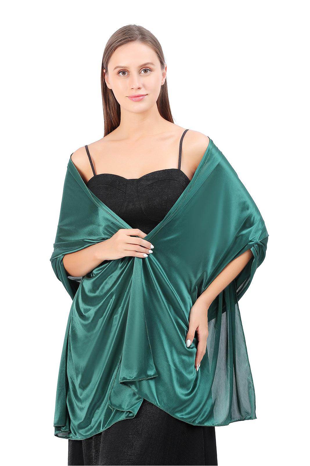 Elastic Silk like Satin Shawl with CJ0099 - COCOMELODY