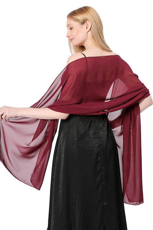 Chiffon Shawl with CJ0100 - COCOMELODY