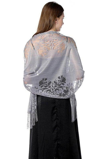Lace Shawl with Tassels CJ0101 - COCOMELODY