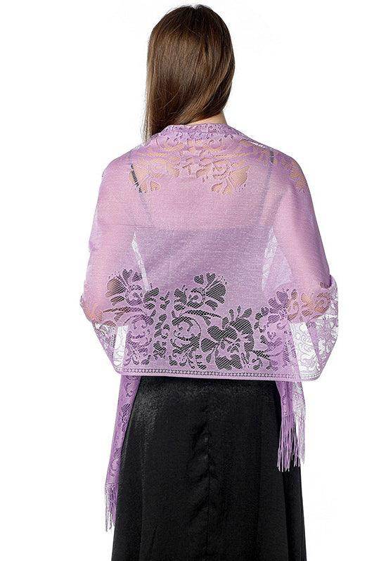 Lace Shawl with Tassels CJ0101 - COCOMELODY