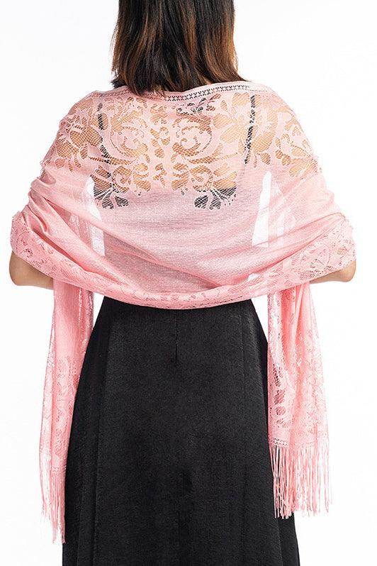 Lace Shawl with Tassels CJ0101 - COCOMELODY