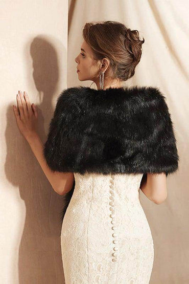 Faux Fur Shawl with CJ0124 - COCOMELODY