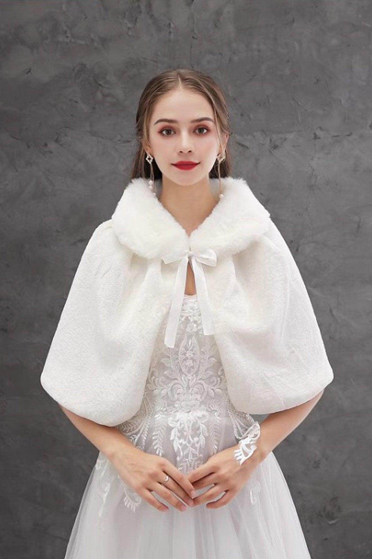 Faux Fur Shawl with COCOMELODY CJ0128 Faux Fur Shawl with COCOMELODY CJ0128