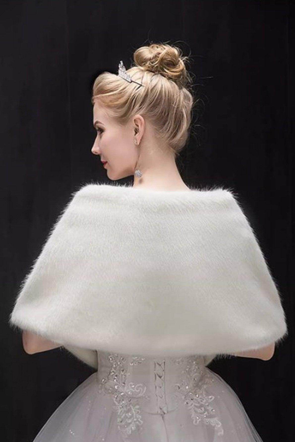 Faux Fur Shawl with CJ0132 - COCOMELODY