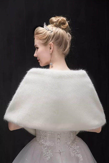 Faux Fur Shawl with CJ0132 - COCOMELODY