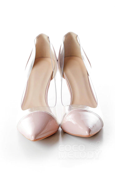 Stiletto Heel PU Pointed Toe Dress Shoes CK0052 - COCOMELODY