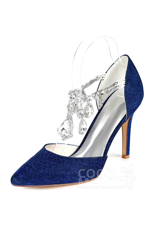 Stiletto Heel Sparkling Heels Dress Shoes CK0065