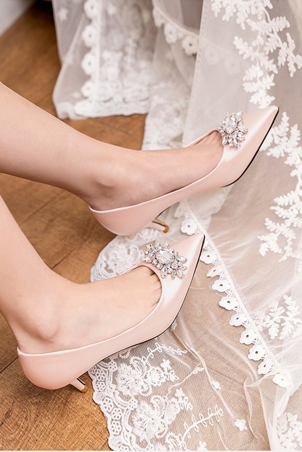 Stiletto Heel 5cm Satin Heels Bridal Shoes CK0109