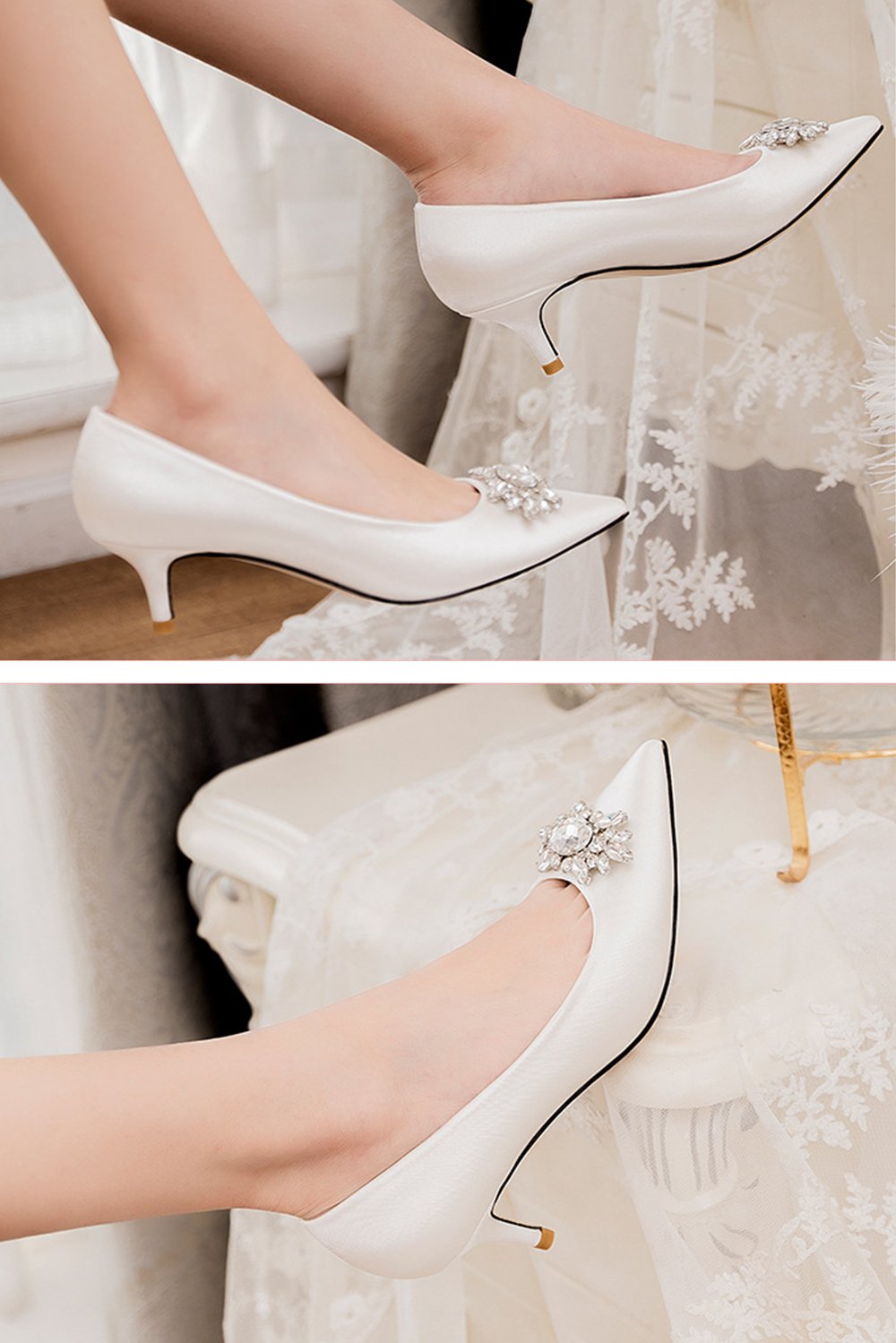 Stiletto Heel 5cm Satin Heels Bridal Shoes CK0109