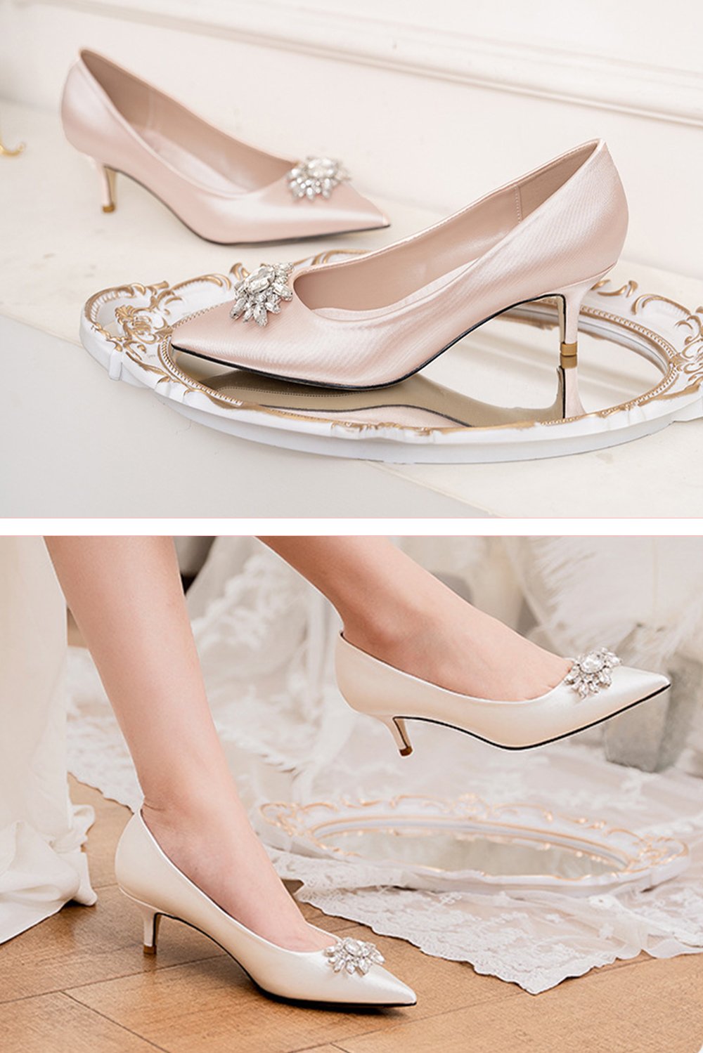 Stiletto Heel 5cm Satin Heels Bridal Shoes CK0109