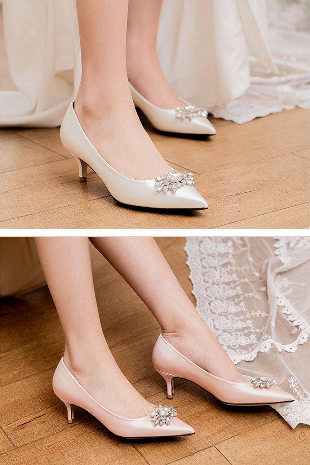 Stiletto Heel 5cm Satin Heels Bridal Shoes CK0109 - COCOMELODY