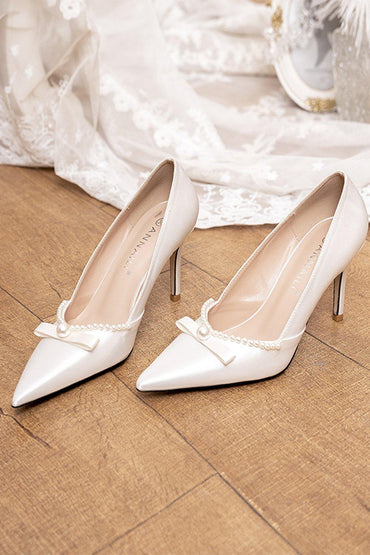 Stiletto Heel 9cm Satin Heels Bridal Shoes CK0112