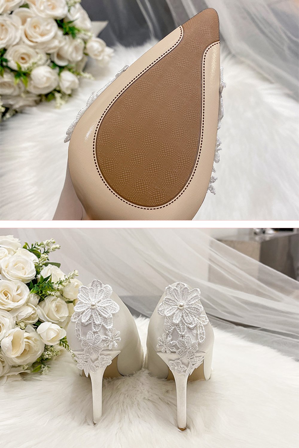 Stiletto Heel 9cm Satin Heels Bridal Shoes CK0113