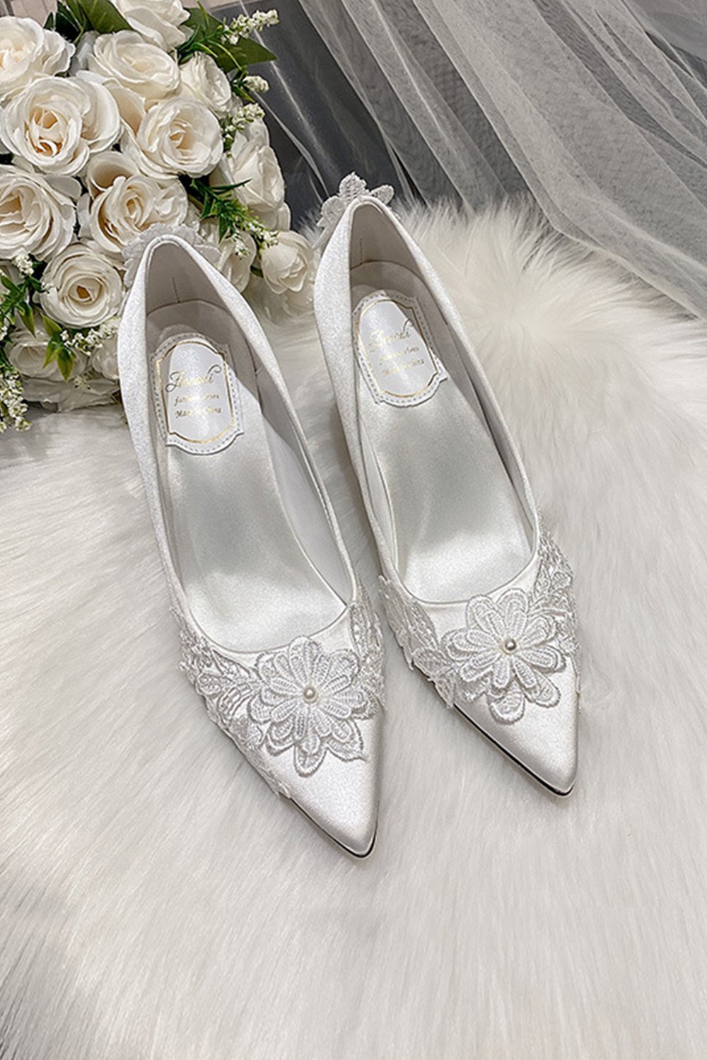 Stiletto Heel 9cm Satin Heels Bridal Shoes CK0113