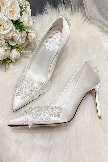 Stiletto Heel 9cm Satin Heels Bridal Shoes CK0113