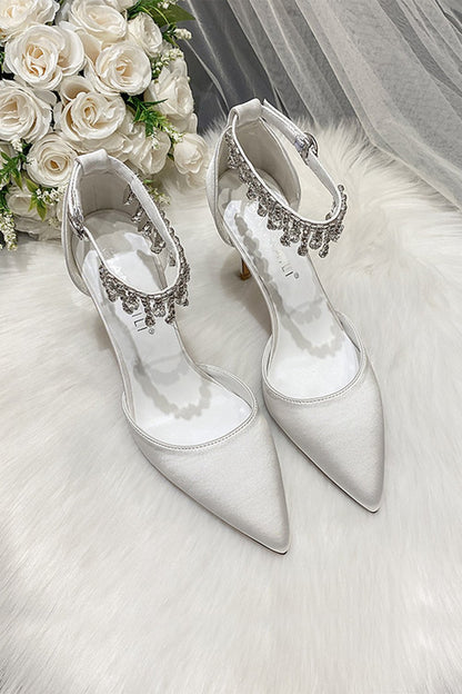 Stiletto Heel 9cm Satin Heels Bridal Shoes CK0119
