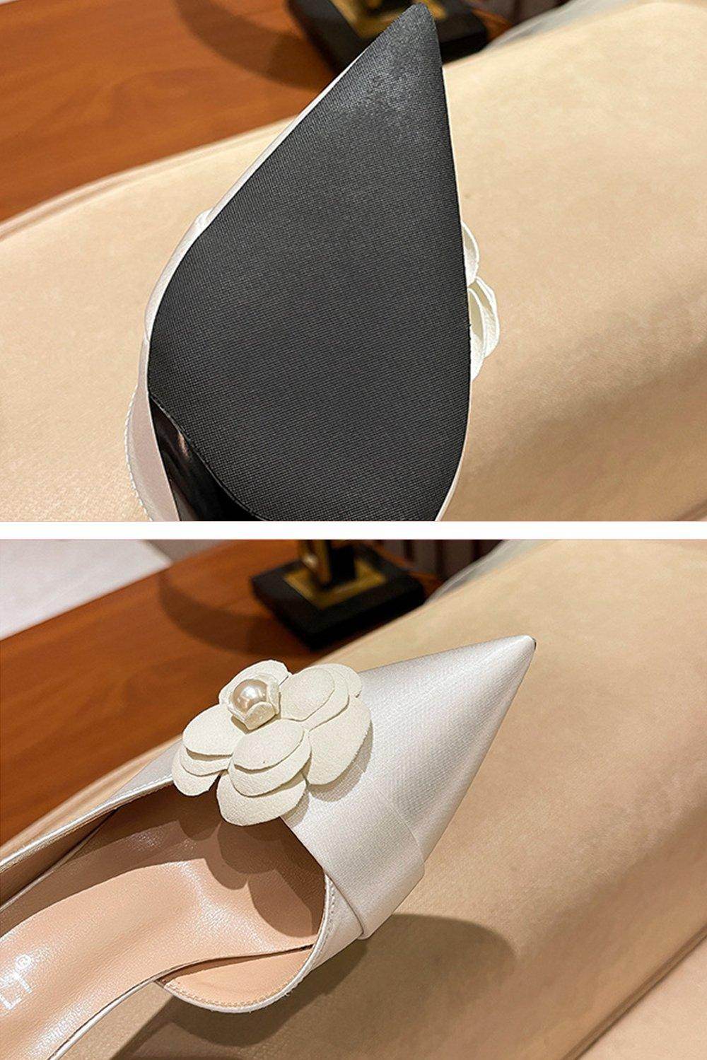 Stiletto Heel 7cm Satin Heels Bridal Shoes CK0122 - COCOMELODY