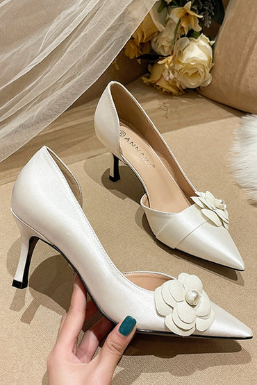 Stiletto Heel 7cm Satin Heels Bridal Shoes CK0122