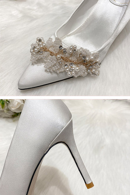Stiletto Heel 9cm Satin Heels Bridal Shoes CK0124