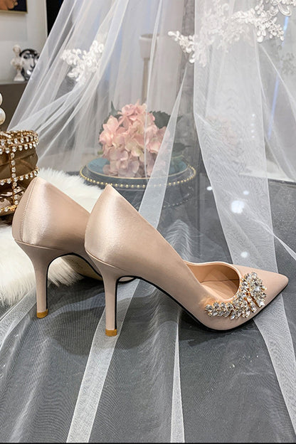 Stiletto Heel 9cm Satin Heels Bridal Shoes CK0129