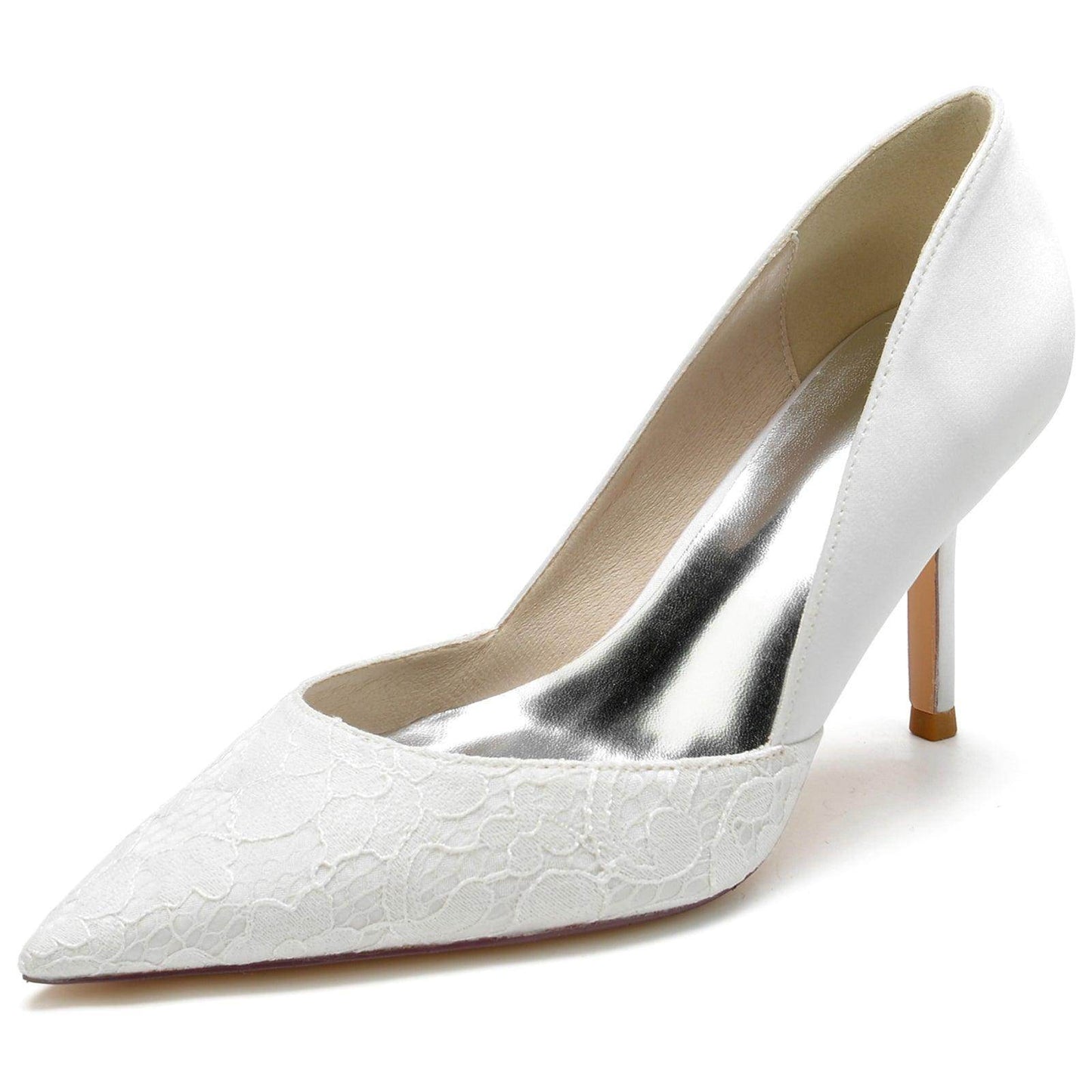 Stiletto Heel 8.5cm Silk-Like Lace Shoes CK0132 - COCOMELODY