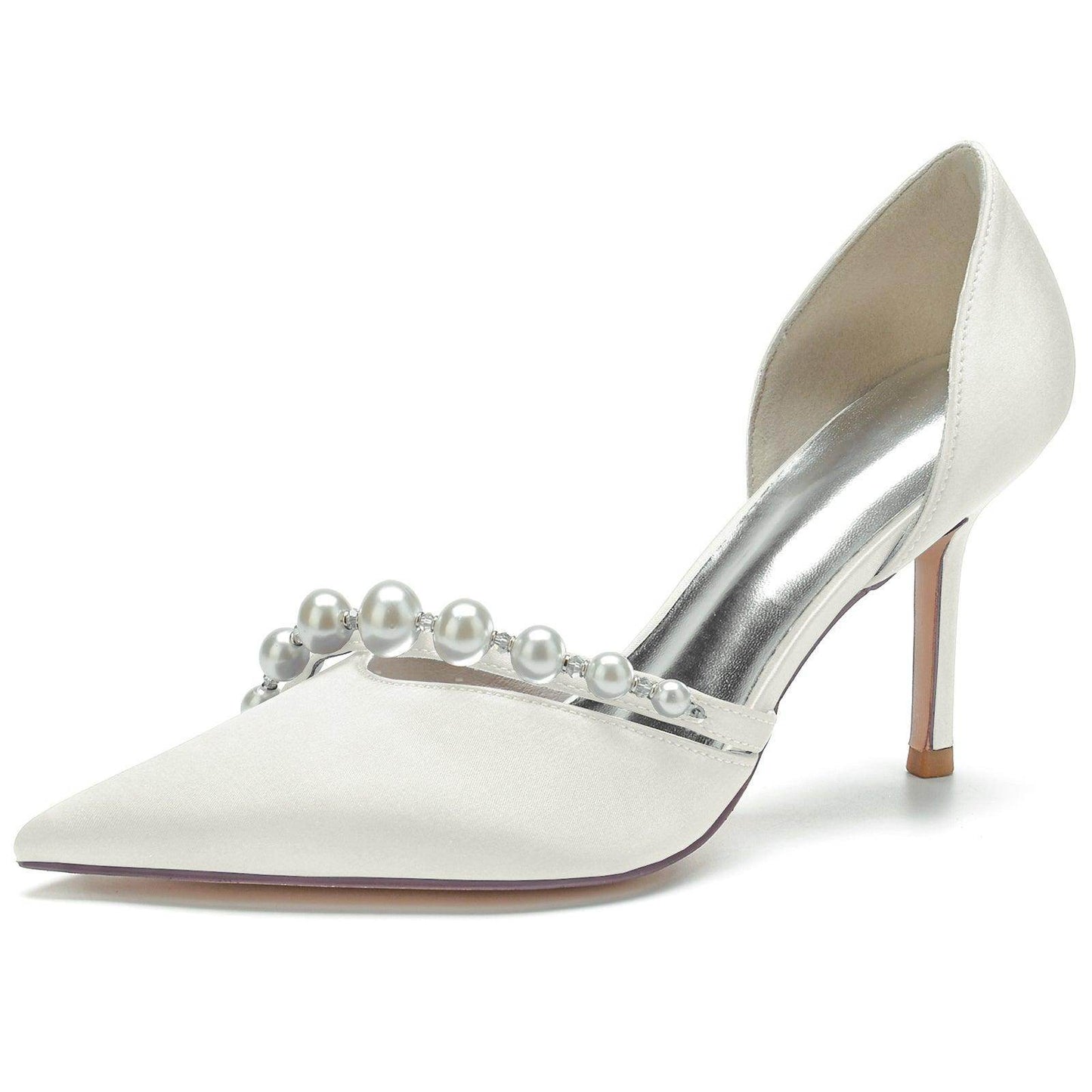 Stiletto Heel 8.5cm Silk-Like Shoes CK0134 - COCOMELODY